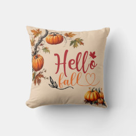 Hej Fall - Pumpkins - Höst löv Kudde