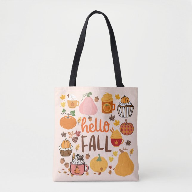 Hej Fall Pumpkins Tygkasse (Framsida)