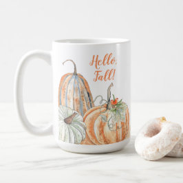 Hej Fall Pumpkins Watercolor Höst Kaffemugg