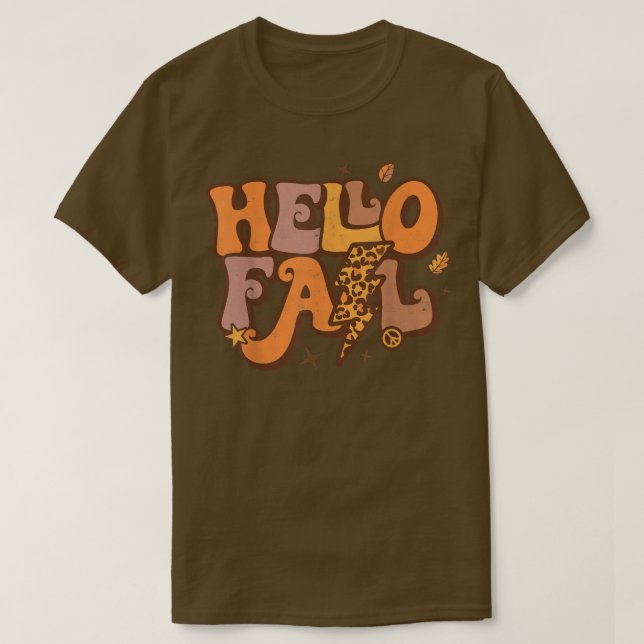 Hej Fall Retro Fall Yall Löv Autumn Season Th T Shirt (Design framsida)