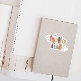 Hej Fall Retro Typografi Klistermärken