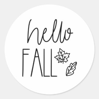 Hej Fall Runt Klistermärke