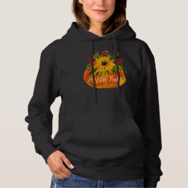 Hej Fall Sunblommor Pumpkin Autumn Rustic T Shirt