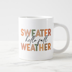 Hej Fall Sweater Weather Jumbo Mugg