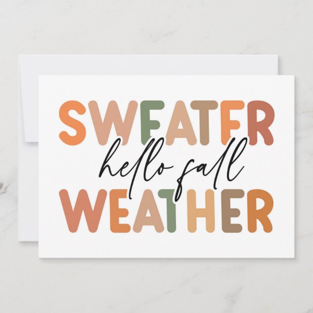 Hej Fall | Sweater Weather Kort (Framsida)