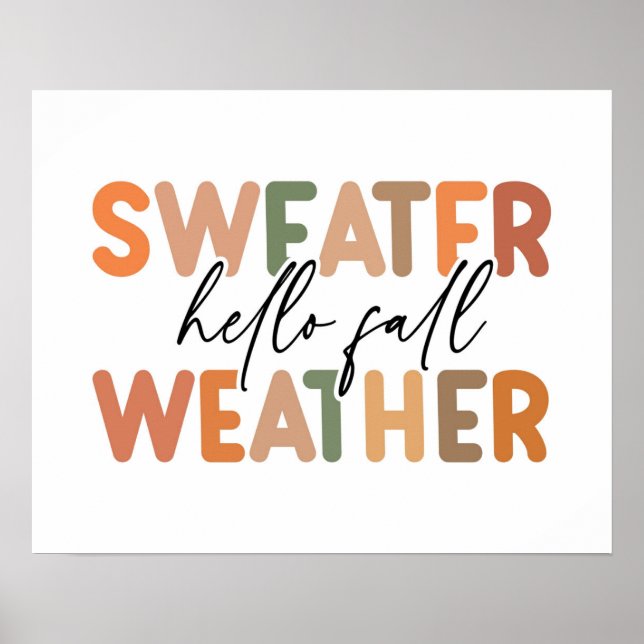 Hej Fall | Sweater Weather Poster (Framsidan)