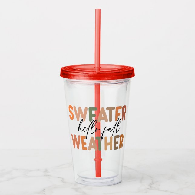 Hej Fall | Sweater Weather Take Away Mugg (Framsida)