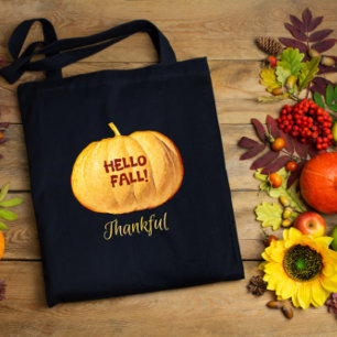 Hej FALL Tankfull höstPumpkin Carry Tygkasse