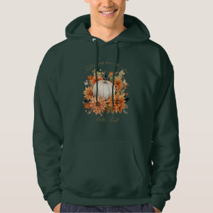 Hej Fall vattenfärgssnäckor höst löv Hoodie