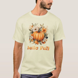 Hej Fall vattenfärgssnäckor höst löv T Shirt