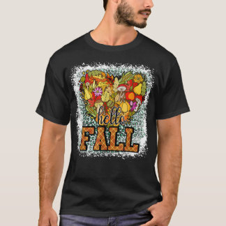 Hej Fall Y all Pumpkin Heart Autumn Thanksgiving T Shirt