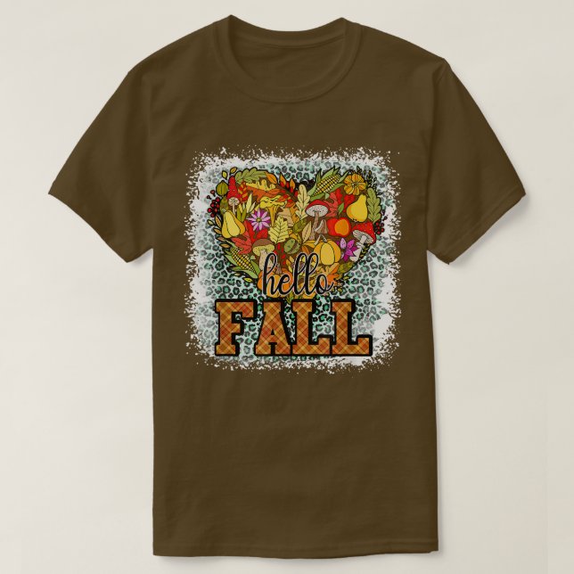 Hej Fall Yall Pumpkin Heart Autumn Thanksgiving T Shirt (Design framsida)