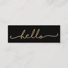 Hej Faux Foil Affärskort Mini Visitkort