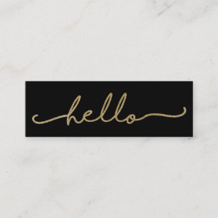 Hej Faux Foil Affärskort Mini Visitkort