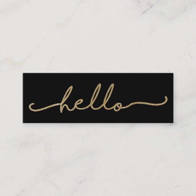 Hej Faux Foil Affärskort Mini Visitkort (Framsida)