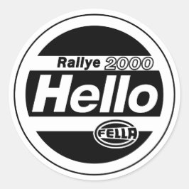 Hej Fella Rally Ljus Runt Klistermärke