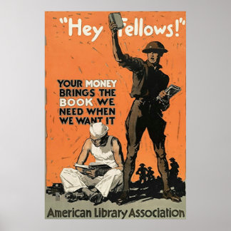 "Hej Fellows!" ~ Vintage Världskrig 1. Poster