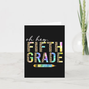 Hej, Femte Klass Back to school Studenter 5:e Gra Kort