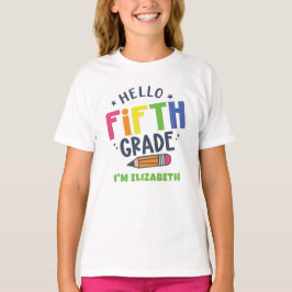 Hej femte klass back to school t shirt