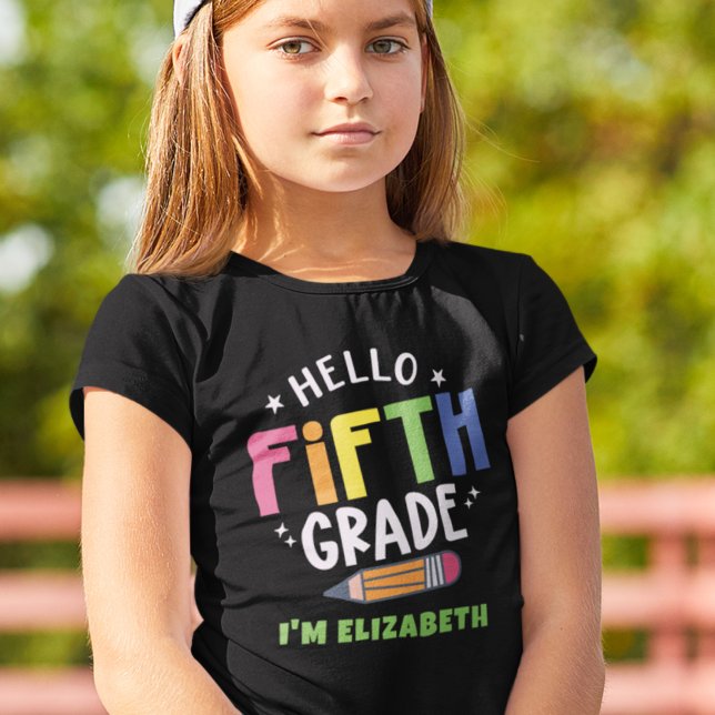 Hej femte klass back to school t shirt (Skapare uppladdad)