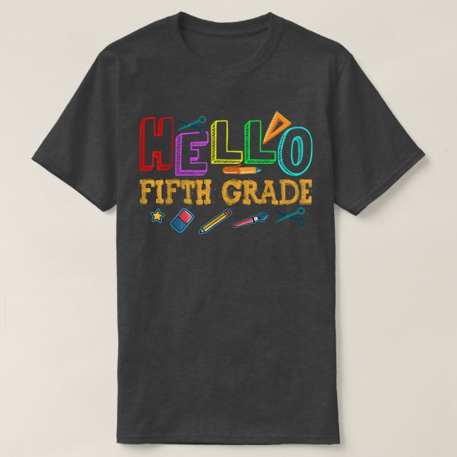 Hej Femte Klass femte Klass-Back to school T-Shirt (Design framsida)