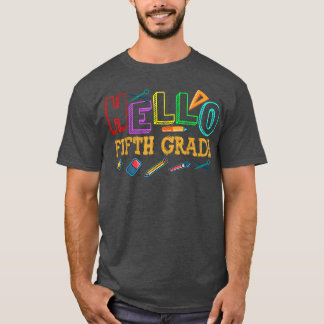 Hej Femte Klass femte Klass-Back to school T-Shirt