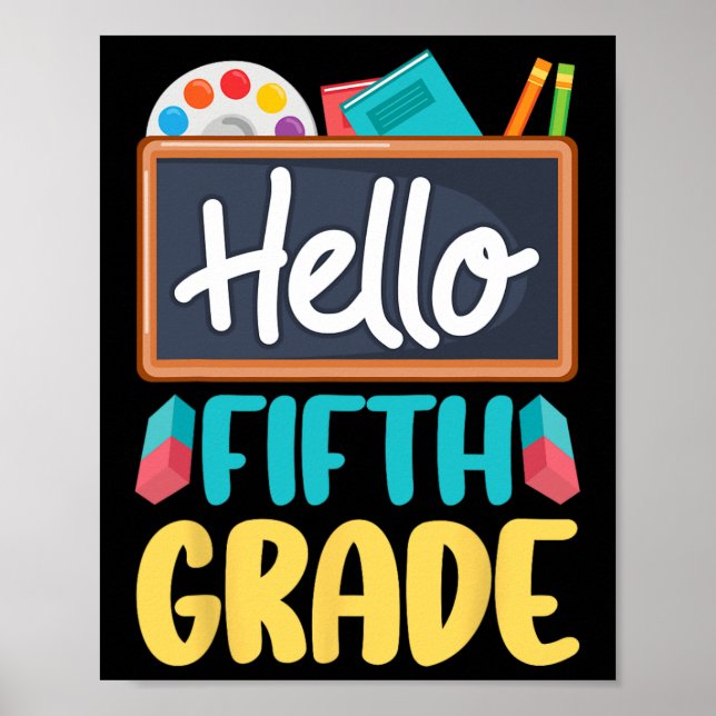 Hej femte klass lärare Studenter 5:e klass tillbak Poster (Framsidan)