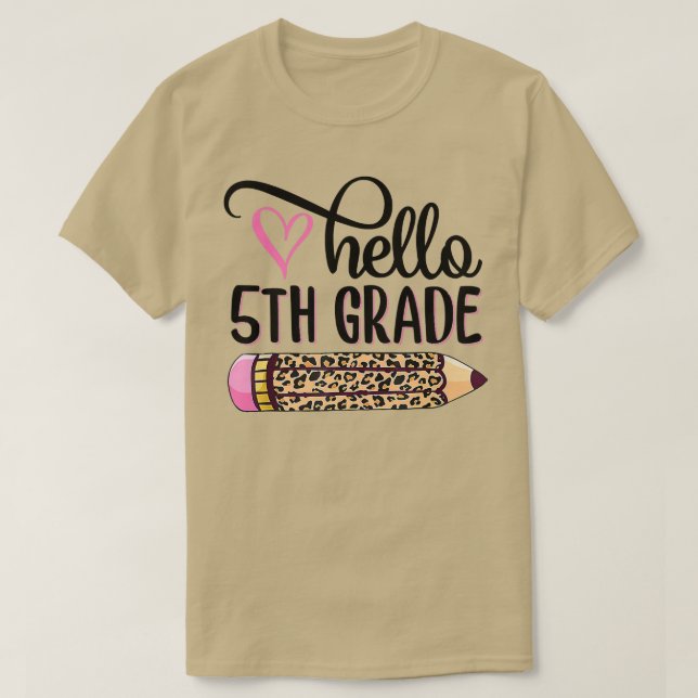 Hej Femte Klass-teamet femte Klass-Back to school  T Shirt (Design framsida)