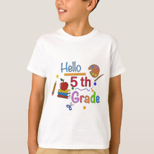 Hej Femte Klass - Utformning av Cute Back to schoo T Shirt