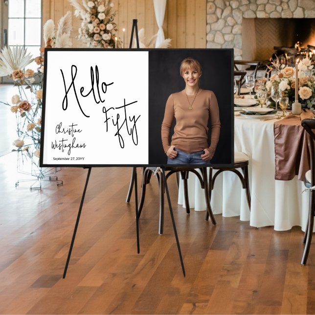 Hej femtio Foto 50-årsfirande Affisch (Skapare uppladdad)
