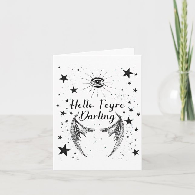 Hej Feyre Darling Acotar Design Sticker Kort (Framsida)
