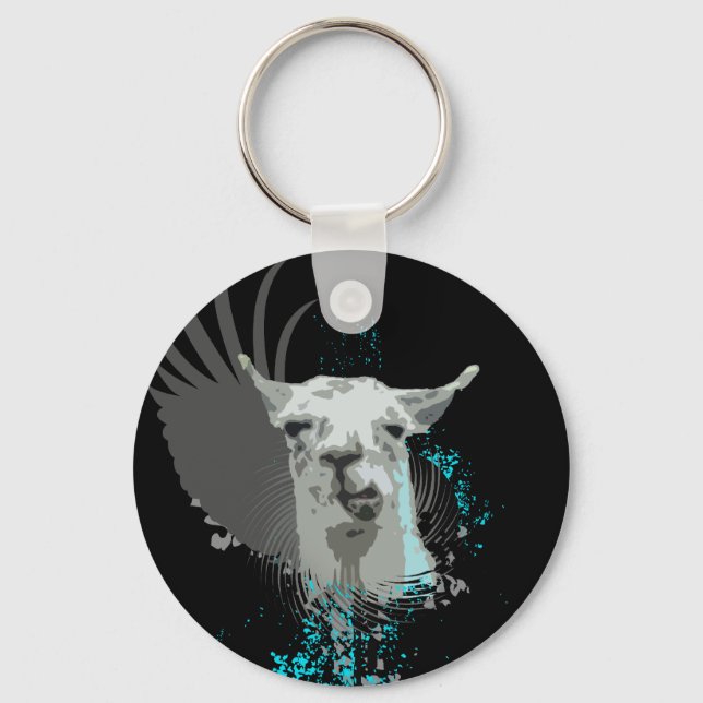 Hej-fi-llama. Nyckelring (Framsida)