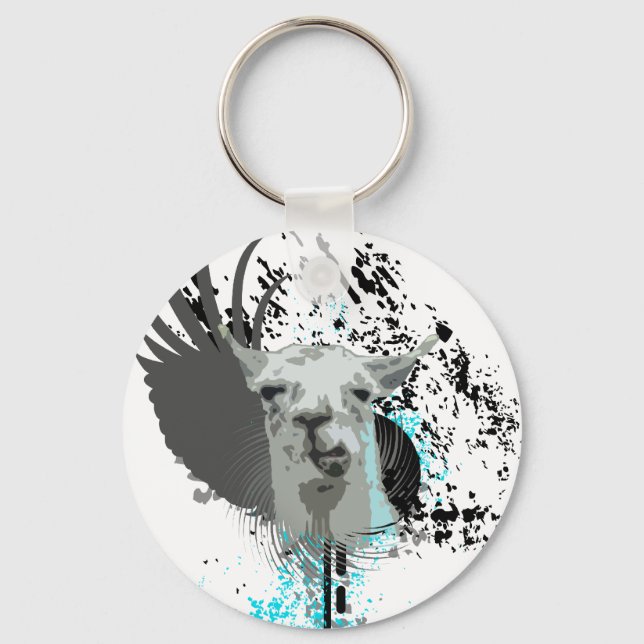 Hej-fi-llama. Nyckelring (Framsida)