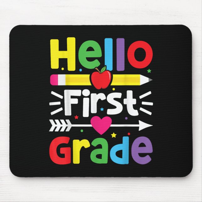 Hej First Klass 1:a Klass Back to school Lärare Musmatta (Framsidan)