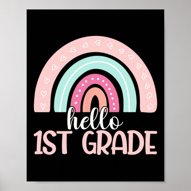 Hej First Klass Back to school 1:a Klass Lärare Poster (Framsidan)