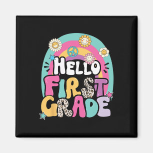 Hej First Klass Back to school Lärare första dagen Magnet