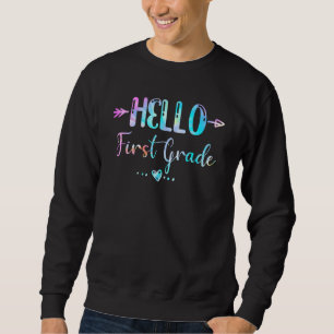 Hej First Klass Cute Back to school Kids 1st Gra Lång Ärmad Tröja