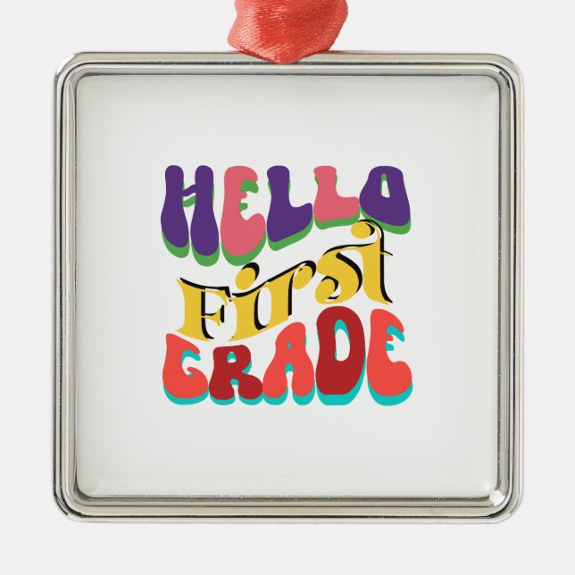 Hej First Klass Julgransprydnad Metall (Framsidan)