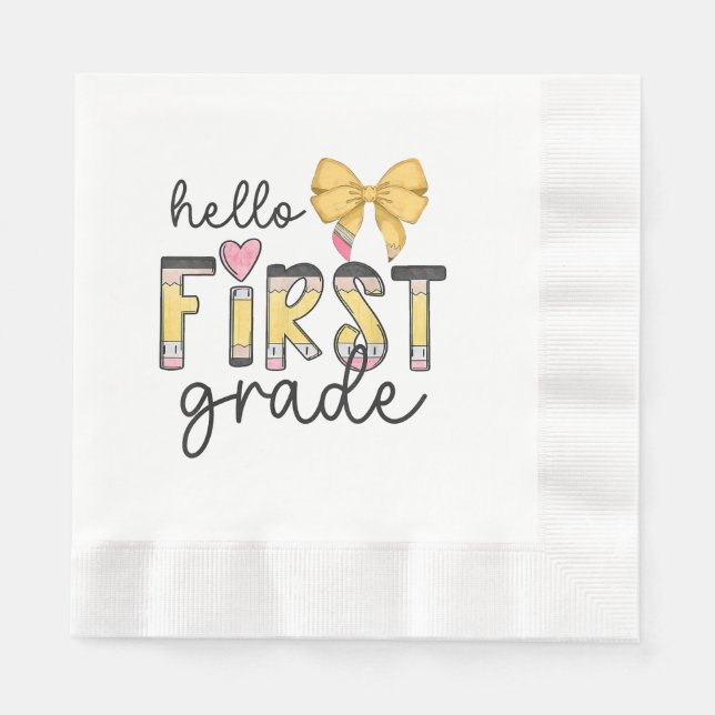 Hej First Klass Lacher Coquette Pencil Bow BAY Pappersservett (Framsidan)