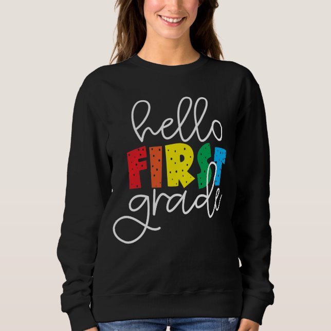 Hej First Klass School Teacher First Day T-Shirt (Framsida)