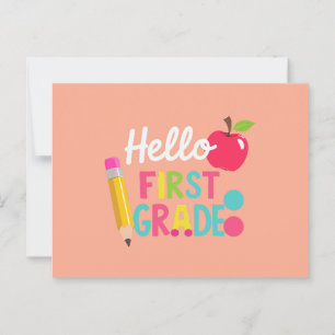 Hej First Klass Team 1:a Klass Back to school Vykort