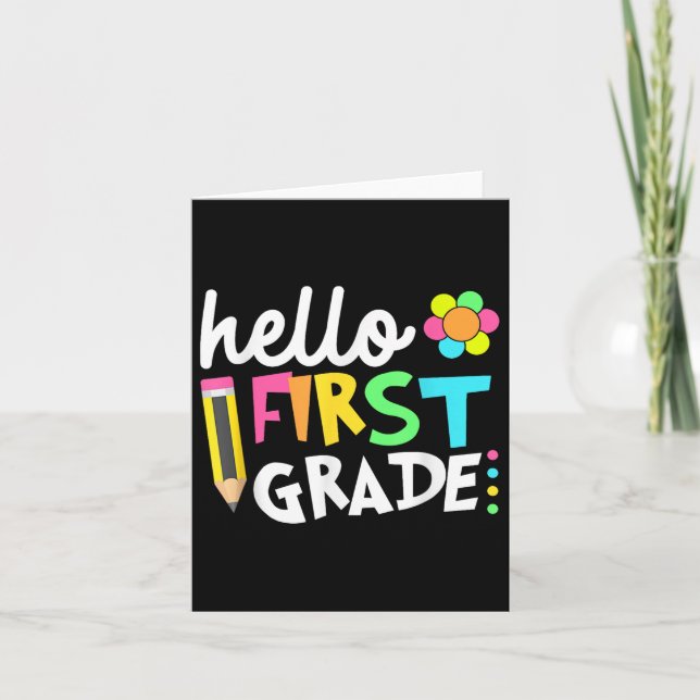 Hej First Klass Team 1st Klass Back to school Te Kort (Framsida)