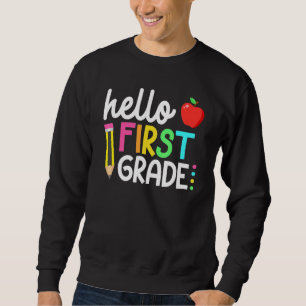 Hej First Klass Team 1st Klass Back to school Te Lång Ärmad Tröja