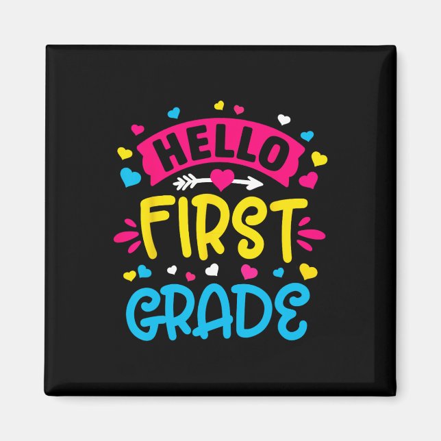Hej First Klass Team 1st Klass Back to school Te Magnet (Framsidan)