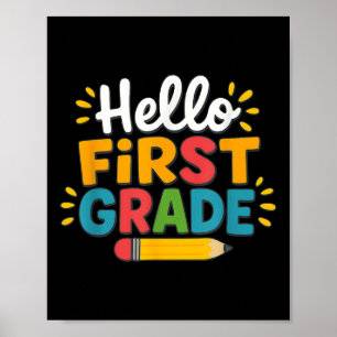 Hej First Klass Team 1st Klass Back to school Te Poster