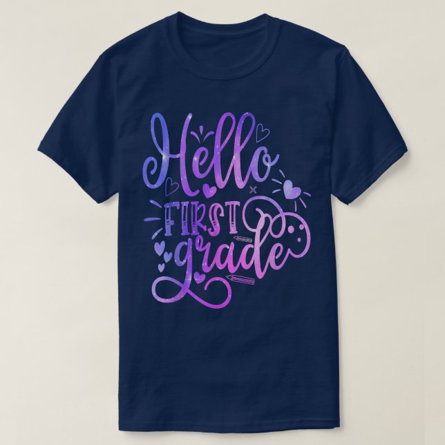 Hej First Klass Team 1st Klass Back to school Te T Shirt (Design framsida)