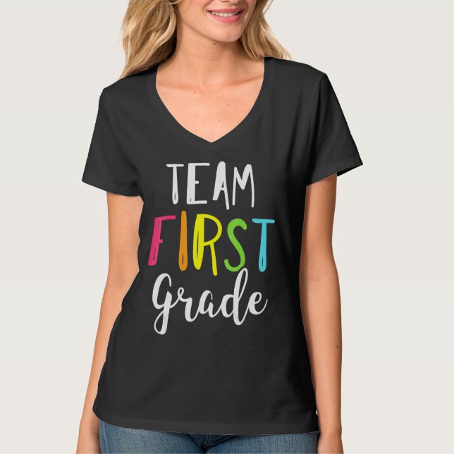 Hej First Klass Team 1st Klass Back to school Te T Shirt (Framsida)