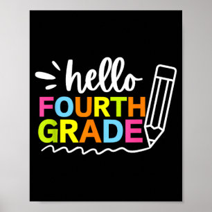 Hej Fjärde Klass Åter till Skolan - Team 4:e Klass Poster