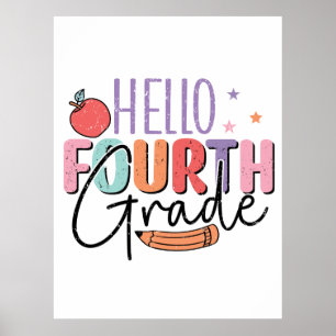 Hej Fjärde Klass Back to school Poster