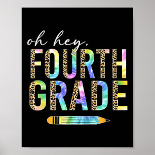 Hej, fjärde Klass Back to school Student, fjärde G Poster